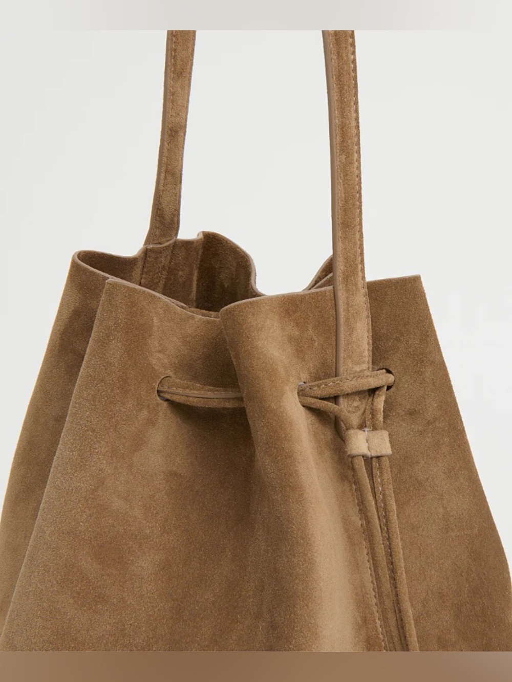 NWT - Mansur Gavriel DRAWSTRING CABAS - Anise Suede/Anise - Picture 4 of 11